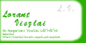 lorant viszlai business card